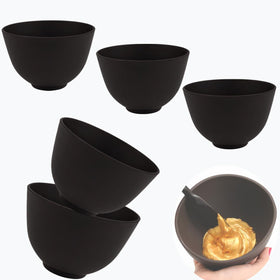 PLINNILUY front view of five silicone bowls showing set and convenience