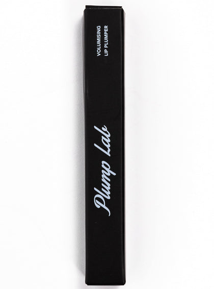 Plump Lab clear gloss tube front view shows sleek packaging and instant shine benefit
