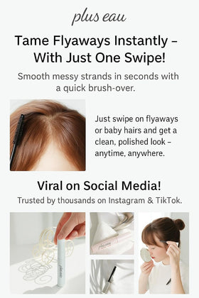 Plus eau stick in hand for scale showing travel-friendly size benefit portable touch-ups