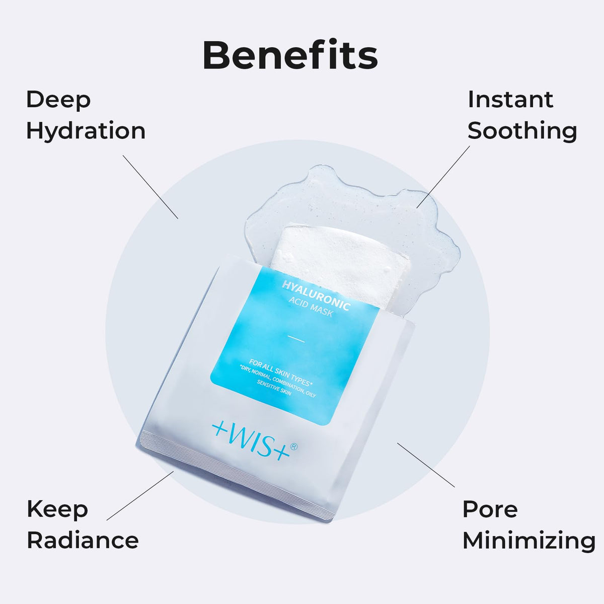 +WIS+ essence droplet close-up illustrating concentrated moisture and soothing power