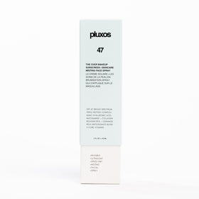 PLUXOS product and box pack shot indicating full ingredient list