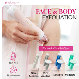 PMD Beauty kit components laid out for an organized at-home routine