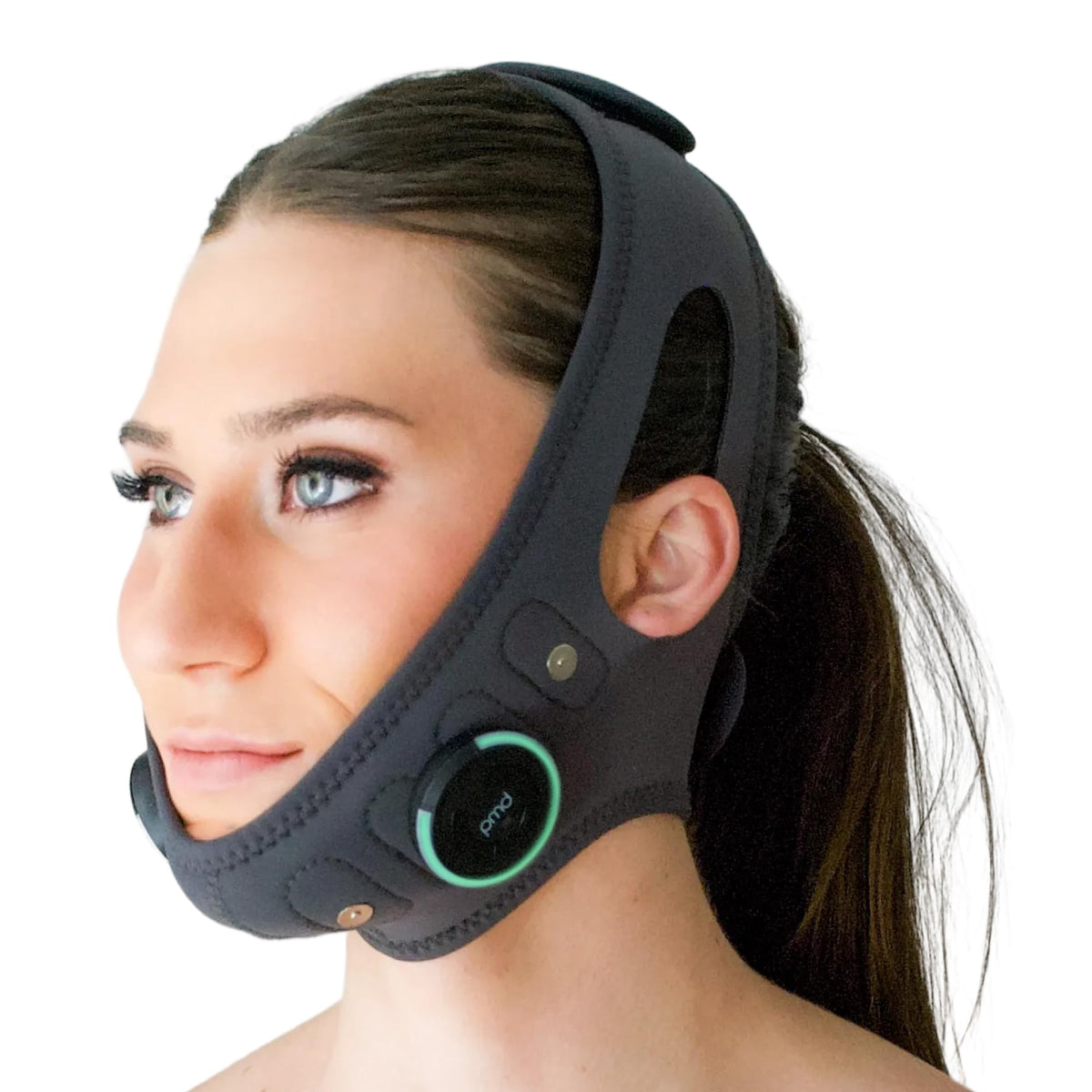 PMD Beauty front view band showing sleek hands‑free contouring benefit