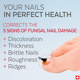 PODERM being applied to a toenail, showing targeted repair and protection