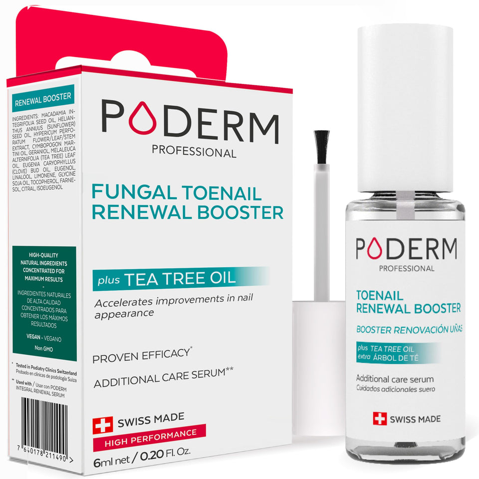 PODERM front packaging showing bottle and branding for quick identification