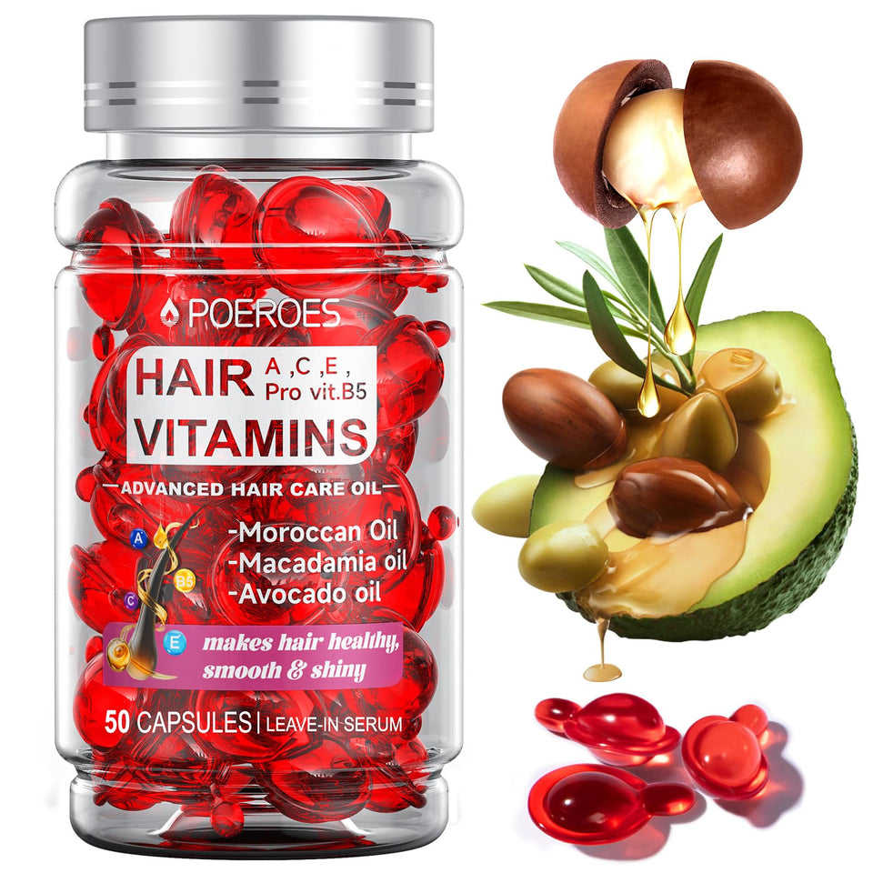 POEROES front packaging showing 50 capsules and benefits