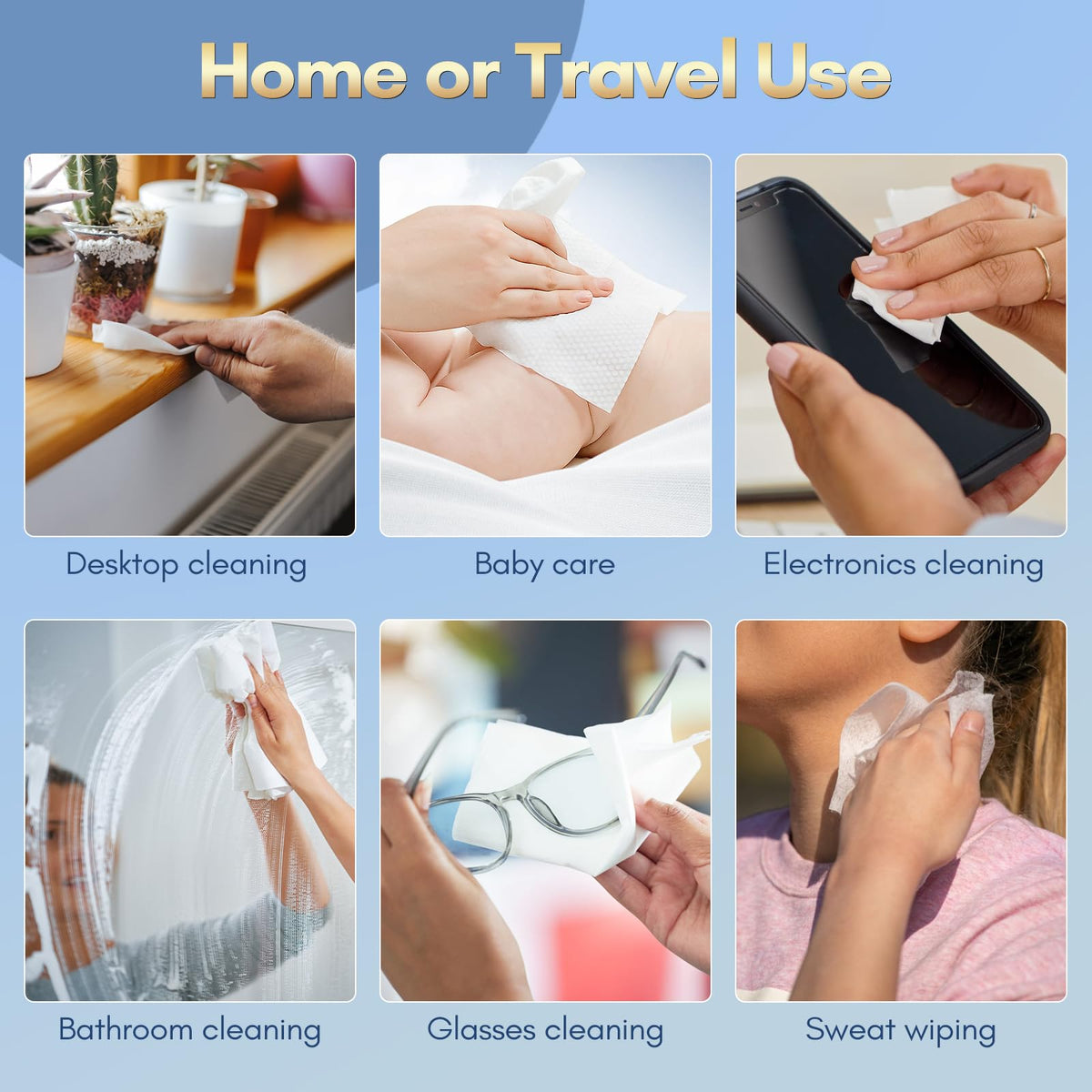 PoeticEHome wipe cleaning a kitchen countertop safely without scratching