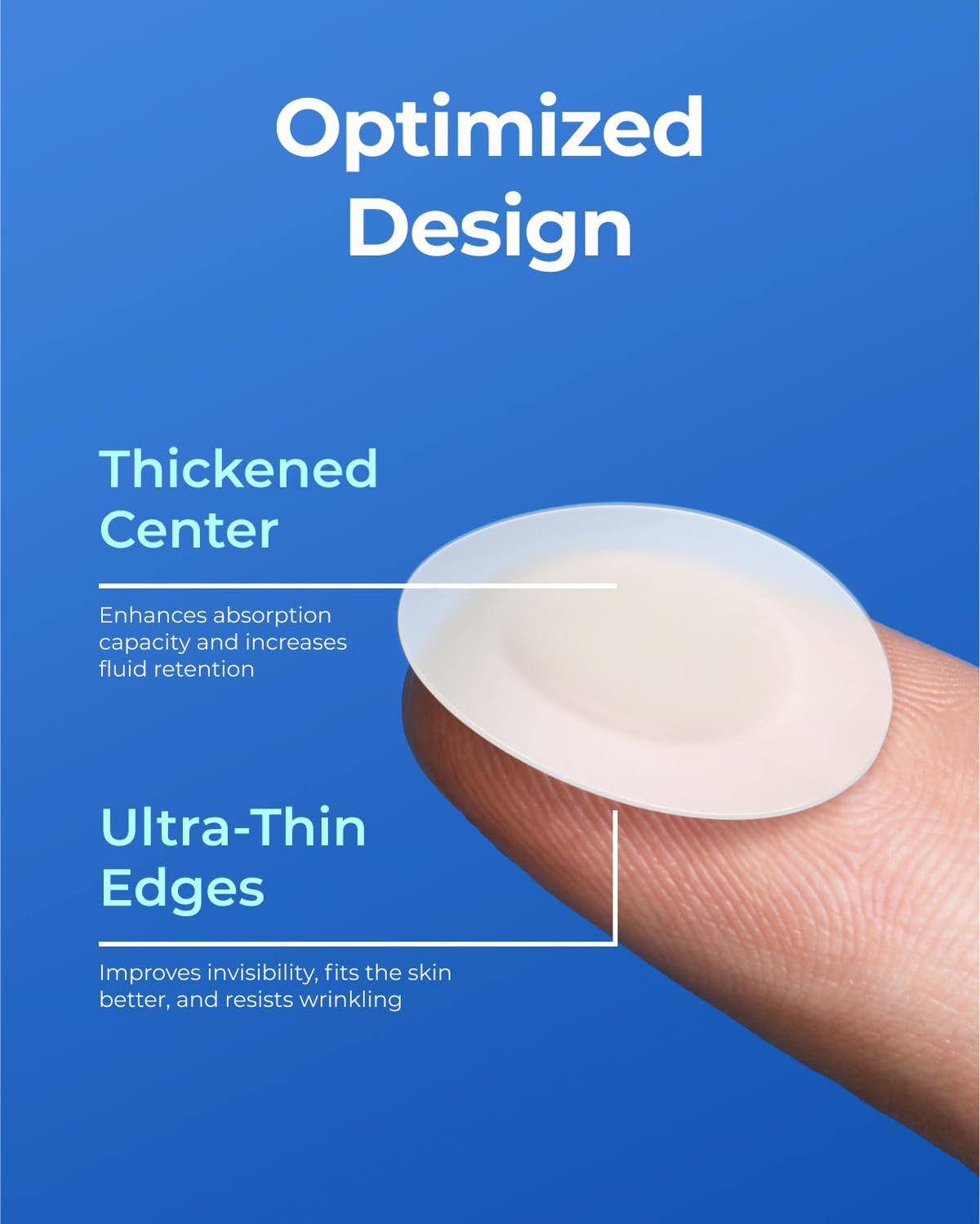 pointmass patch applied to cheek demonstrating discreet coverage and protection