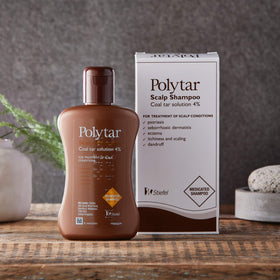 Polytar close-up texture of concentrated liquid demonstrating thickness and spreadability