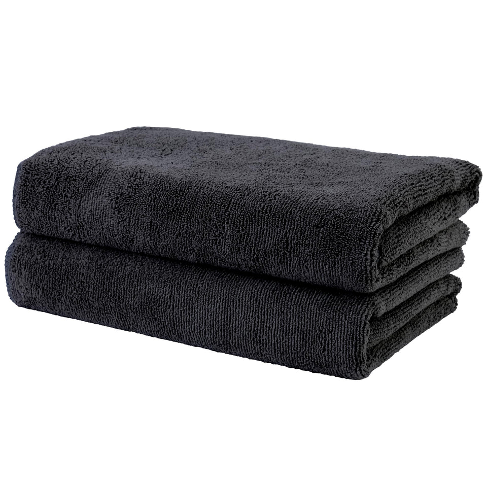 POLYTE front pack view showing two towels and packaging benefits
