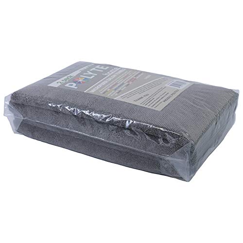 POLYTE sewn edge and label close-up showing durable finish and low-lint benefit