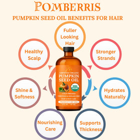 Pomberries pumpkins and seeds showing source ingredient and nutrient-rich benefit