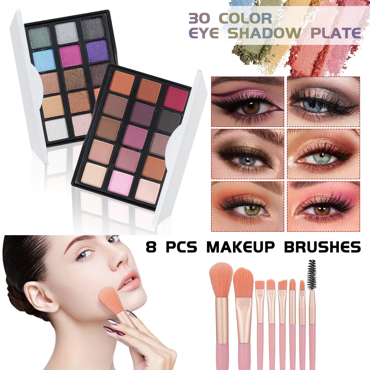 pomcral concealer palette swatches showing multiple tones for color correction
