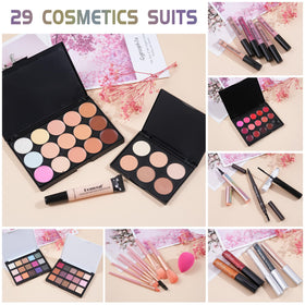 pomcral lifestyle model wearing kit makeup showing natural, blendable finish
