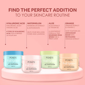POND’S 3.4 oz jar beside common items showing true-to-size benefit