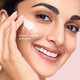 POND'S cream swatched on skin illustrating lightweight finish