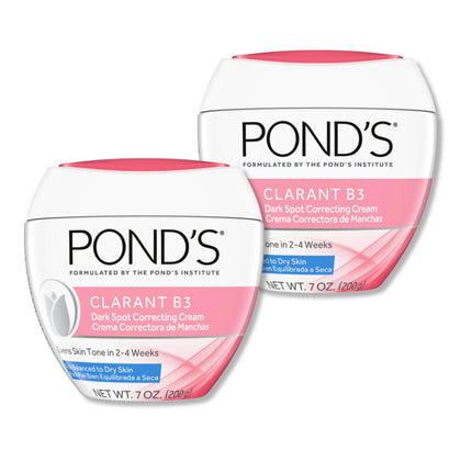 POND’S front packaging showing 7 oz two-pack, convenient supply
