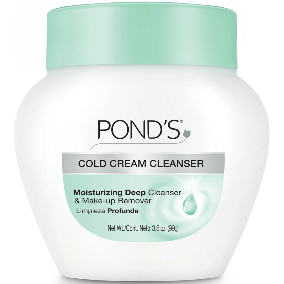 POND'S cold cream front packaging showing brand and jar for reassurance