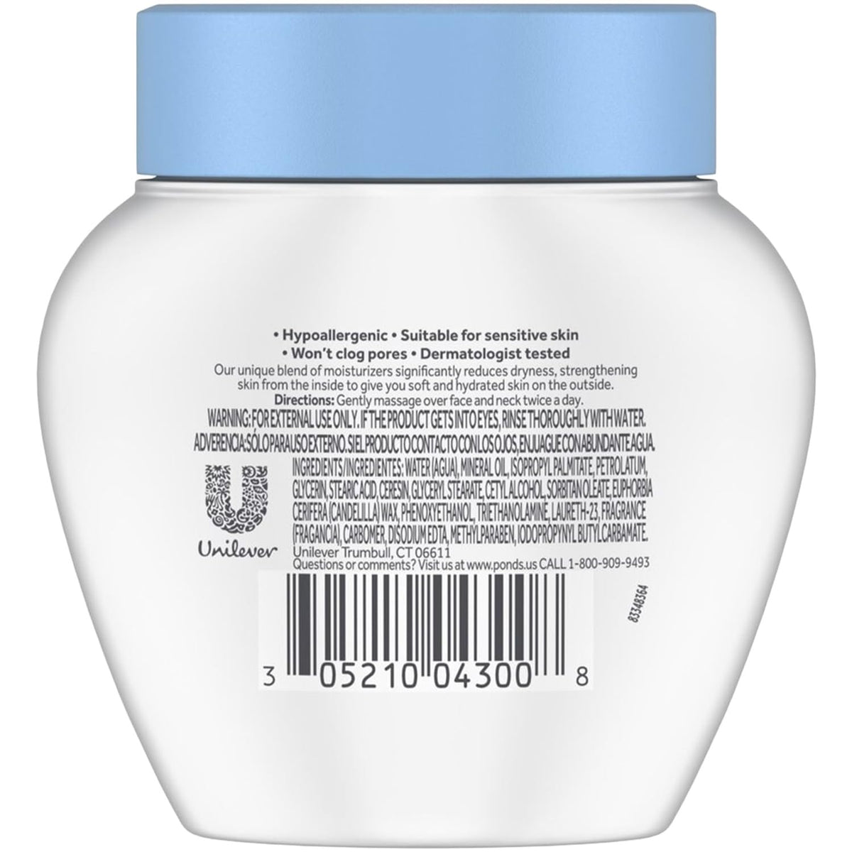 POND'S open jar texture highlighting rich cream for deep hydration