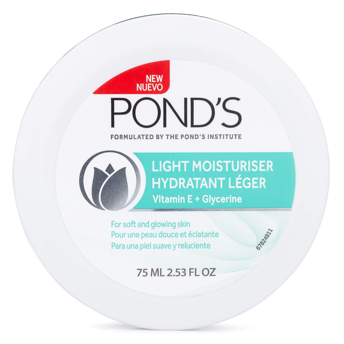 POND'S back label close-up displays ingredients and usage details visibly
