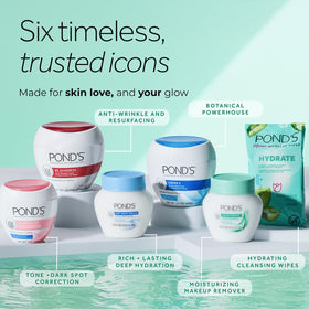POND'S products on bathroom counter during morning routine, supports daily use
