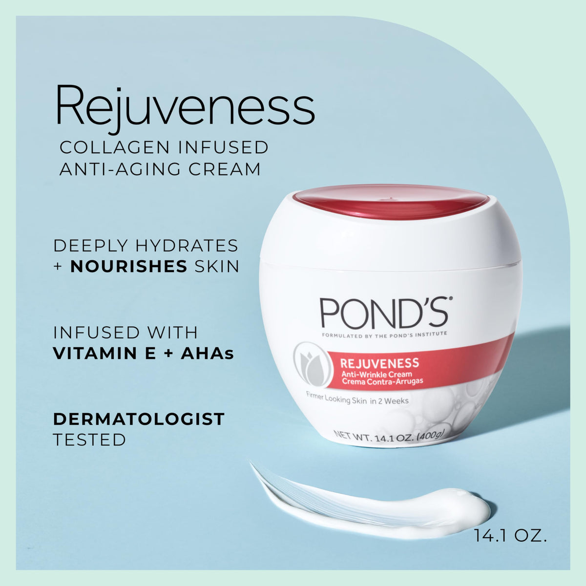 POND'S cream texture close-up highlighting rich moisturizing finish