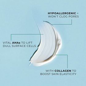 POND'S ingredients concept with AHA visuals and collagen benefit