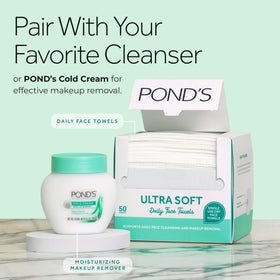 POND’S towel discarded responsibly illustrating hygienic single-use