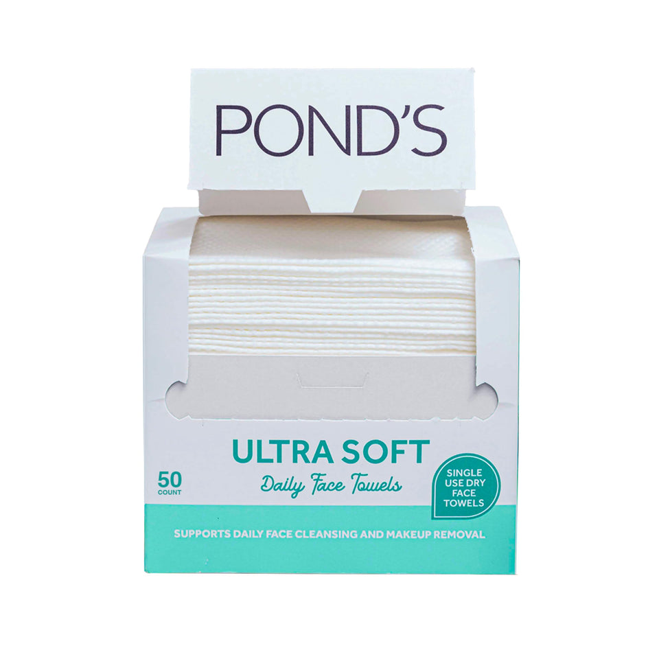 POND’S front packaging showing 50-count pack and convenience