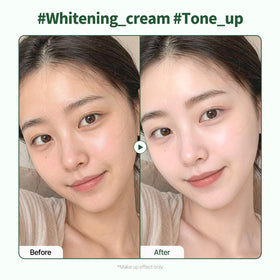PONGDANG cream applied on hand demonstrating instant brightening effect