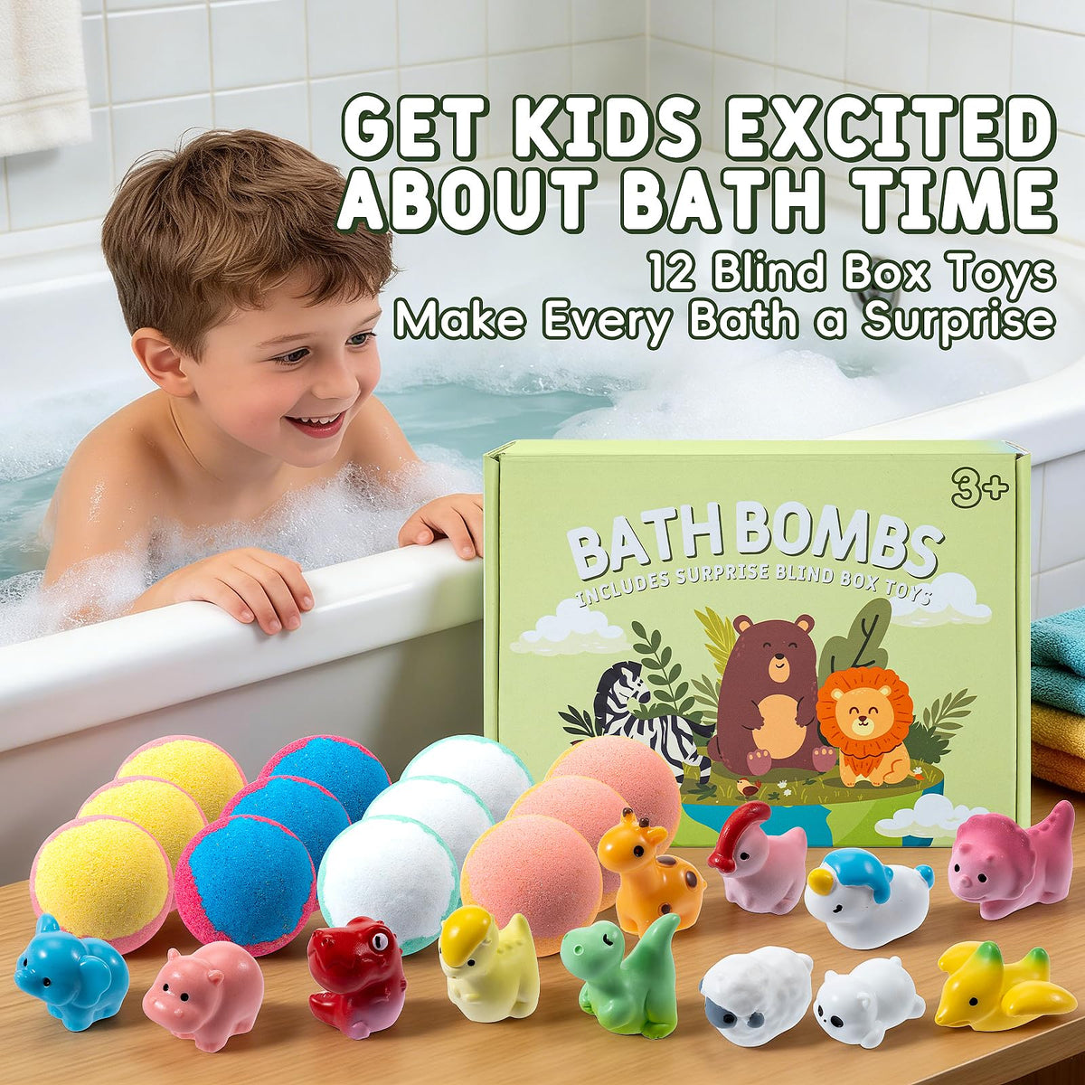 Ponomoba bath bomb fizzing in tub creating playful colorful foam