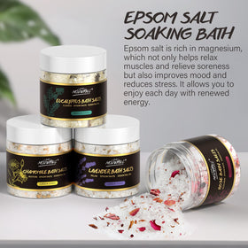POP MODERN.C chamomile salt texture close-up conveying gentle, skin-friendly formula