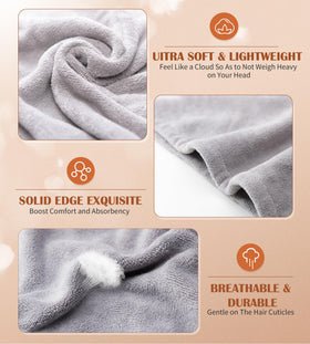 POPCHOSE hair wrap in use holding long hair securely and reducing frizz