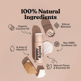 Poppy & Pout open tube texture highlighting smooth glide and hydration benefit