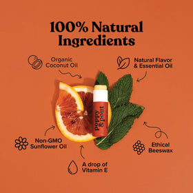 Poppy & Pout balm texture closeup highlighting smooth beeswax finish for lasting hydration