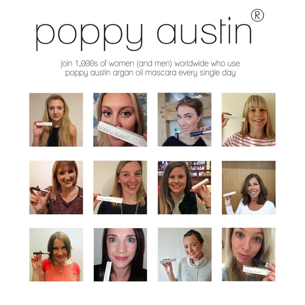 poppy austin before and after lashes demonstrating visible length and volumizing benefit