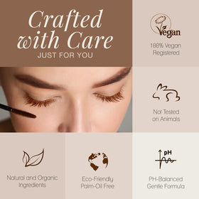 Poppy Austin mascara applied on model creating natural lifted lashes