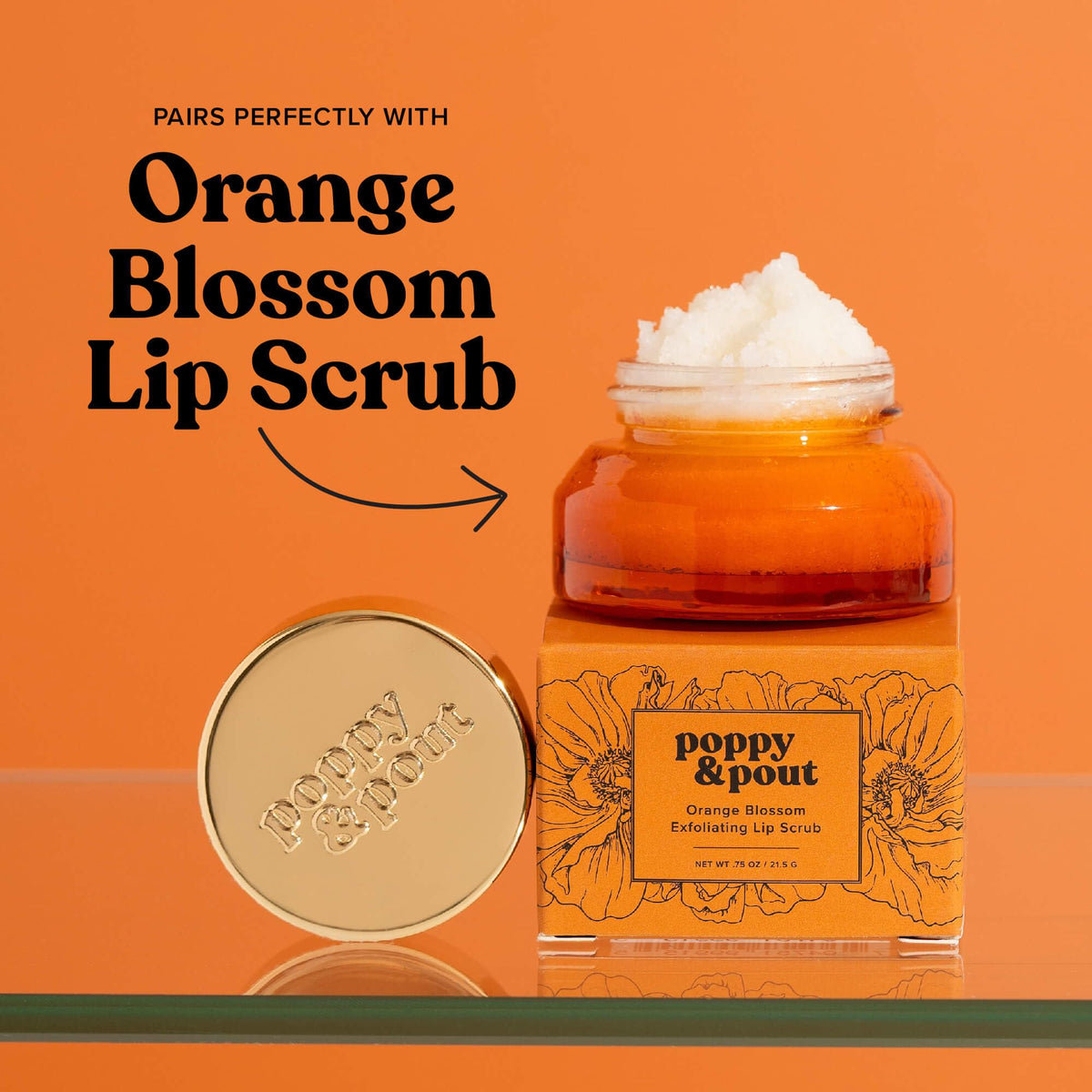 Poppy & Pout made in usa stamp on packaging highlighting local small-batch production