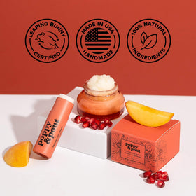 Poppy & Pout tube in hand to show jumbo size and longer-lasting use