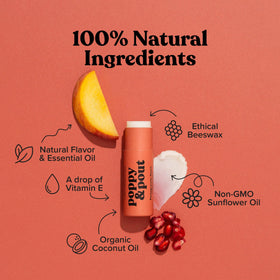 Poppy & Pout close-up texture of balm highlighting smooth hydration
