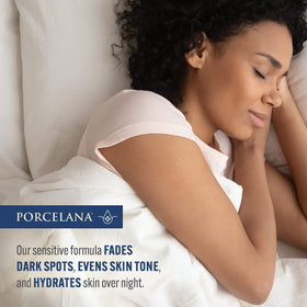 Porcelana cream application on hand demonstrating easy absorption benefit