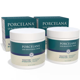 Porcelana front jar view showing elegant packaging and product clarity