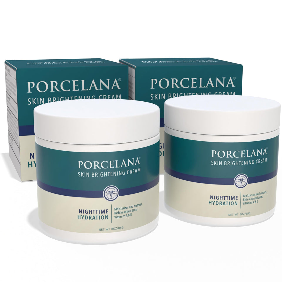 Porcelana front jar view showing elegant packaging and product clarity