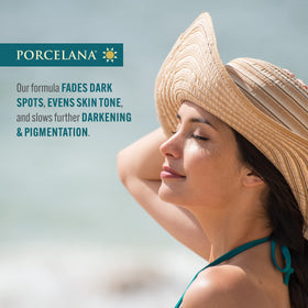 Porcelana texture close-up displaying smooth cream for quick absorption