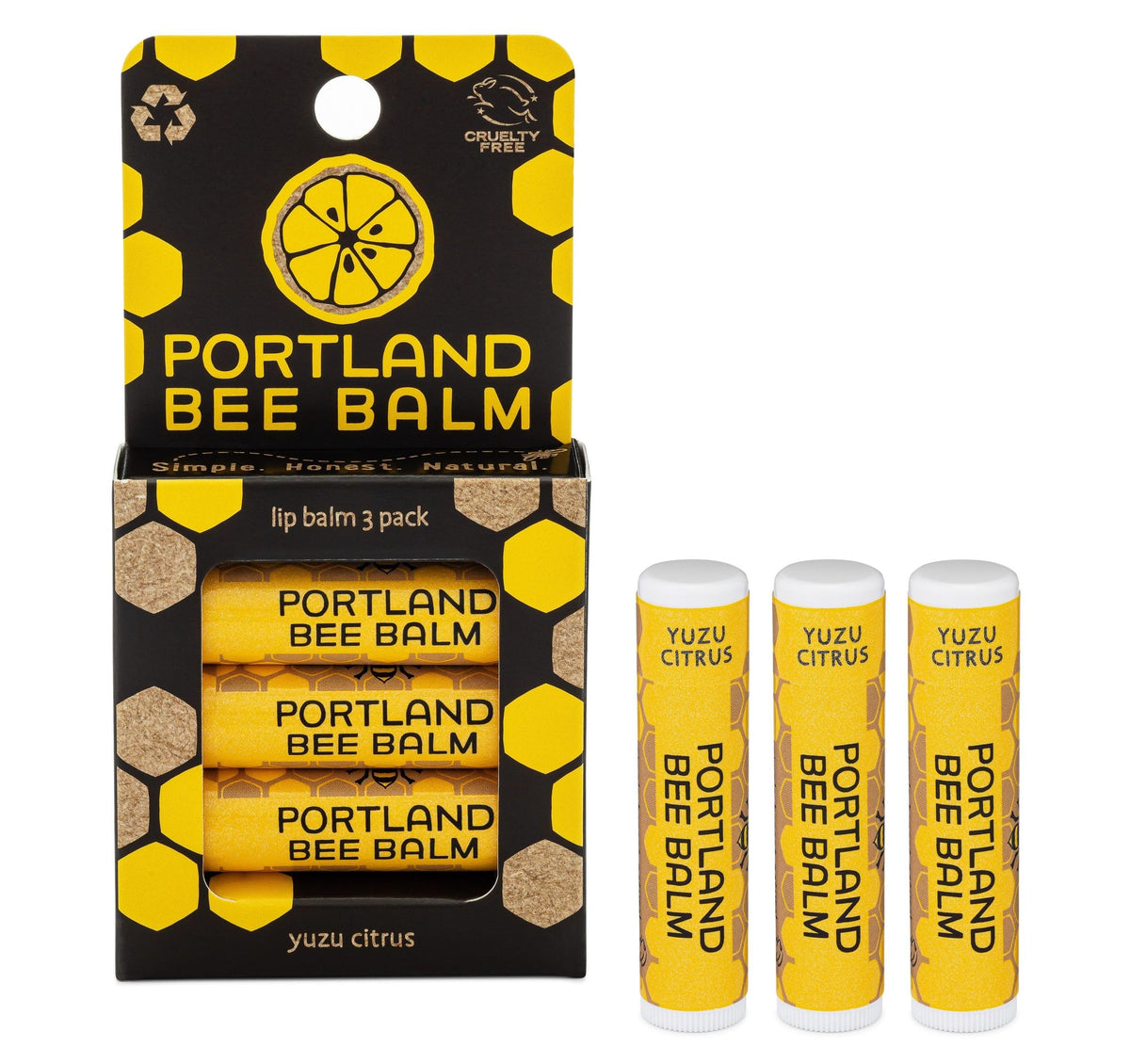 Portland Bee Balm front packaging showing yuzu citrus and natural benefits