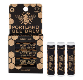 Portland Bee Balm front packaging showing clean three-ingredient formula benefit