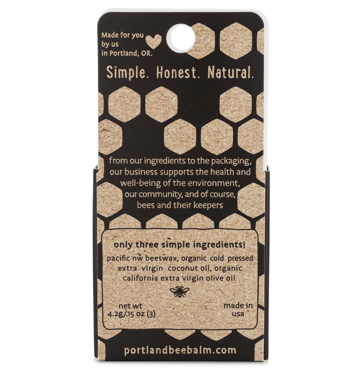 Portland Bee Balm open tube texture demonstrating smooth, moisturizing finish