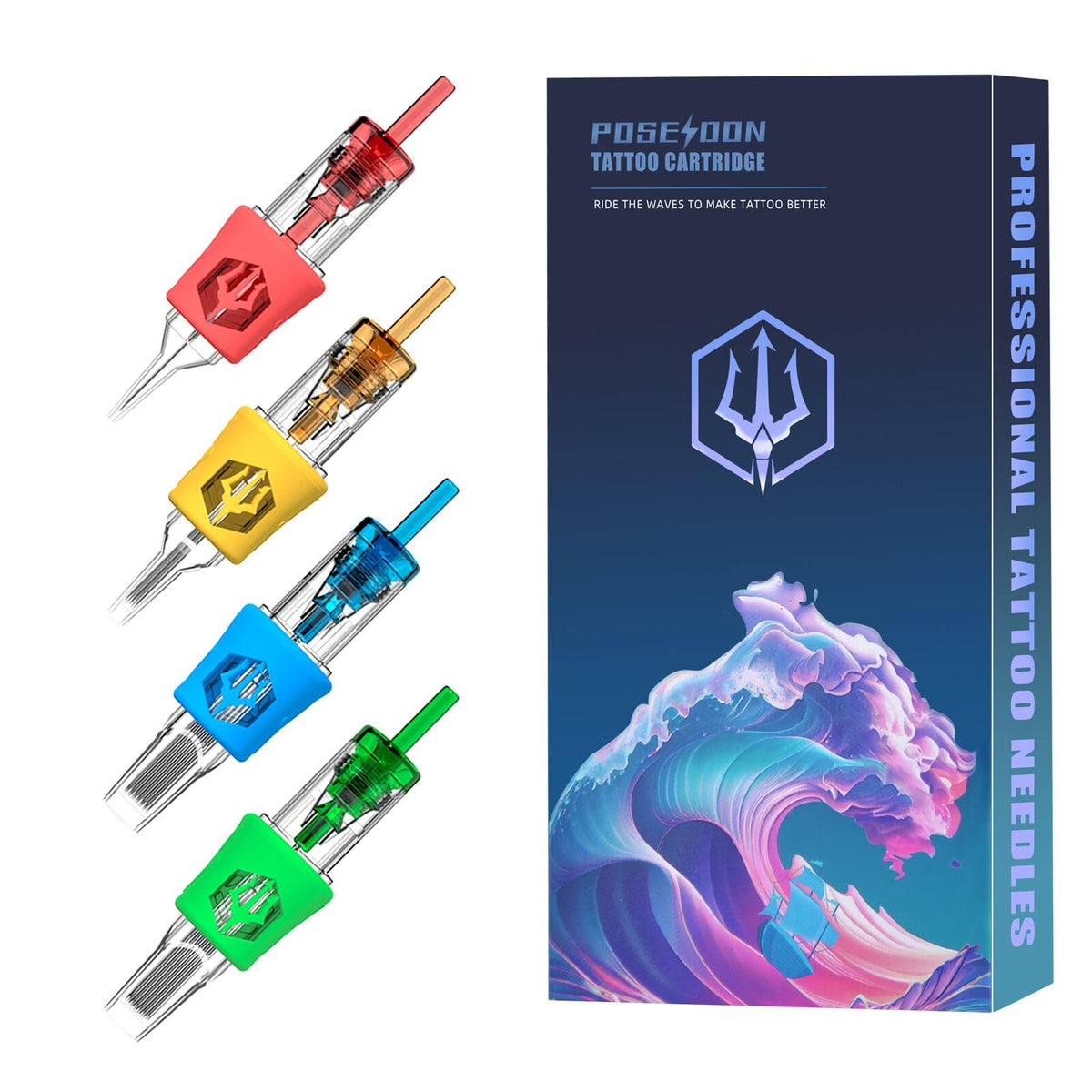 POSEIDON front packaging 20pcs sterile cartridges showing brand and count for easy identification
