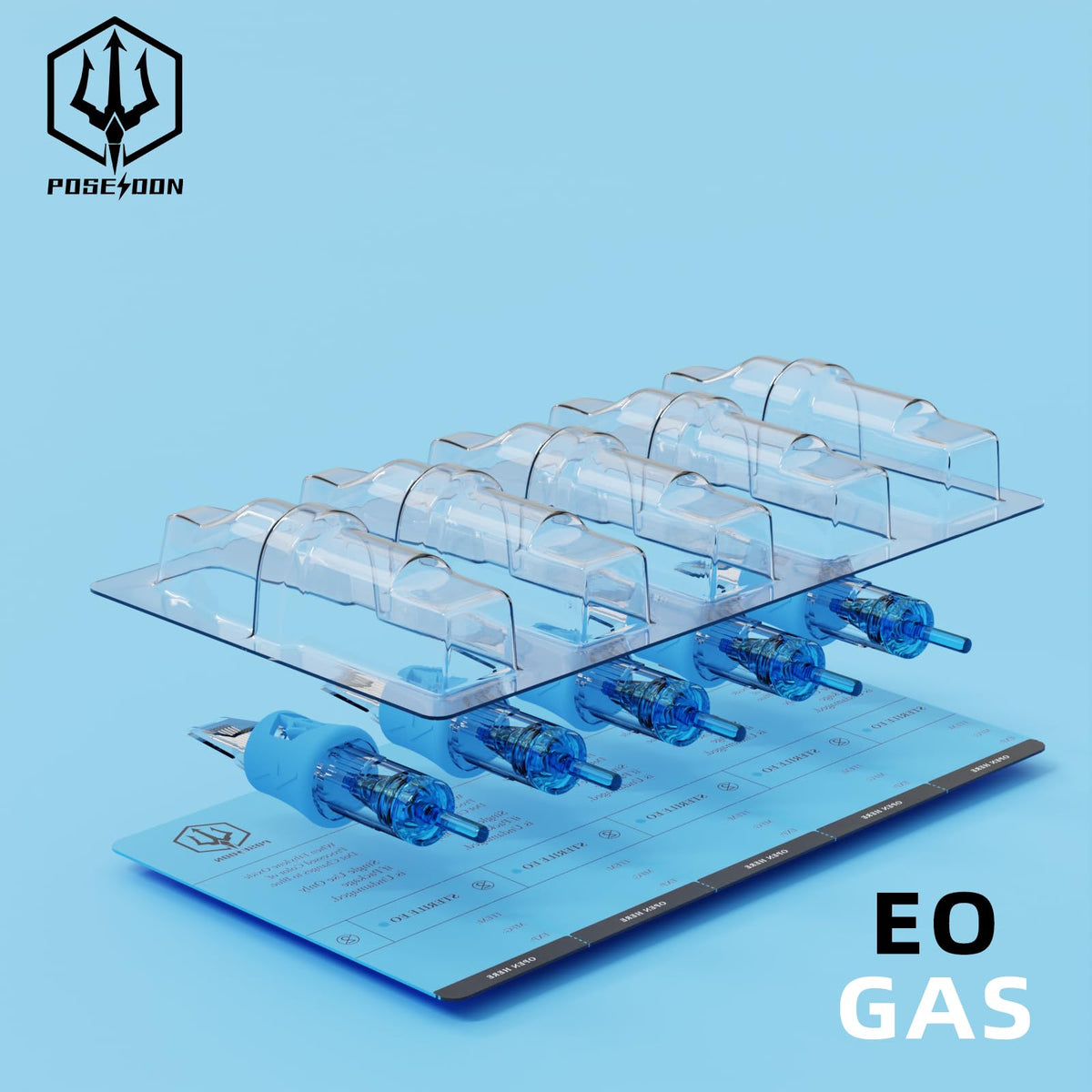POSEIDON studio setup with cartridges ready demonstrating professional readiness and hygiene