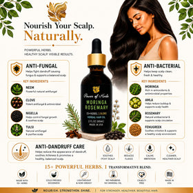 Power of Herbs used during styling to reduce frizz and smooth hair